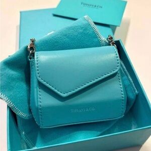 Authentic Tiffany Blue Tiffany T Nano Micro Leather Bag Pouch Purse